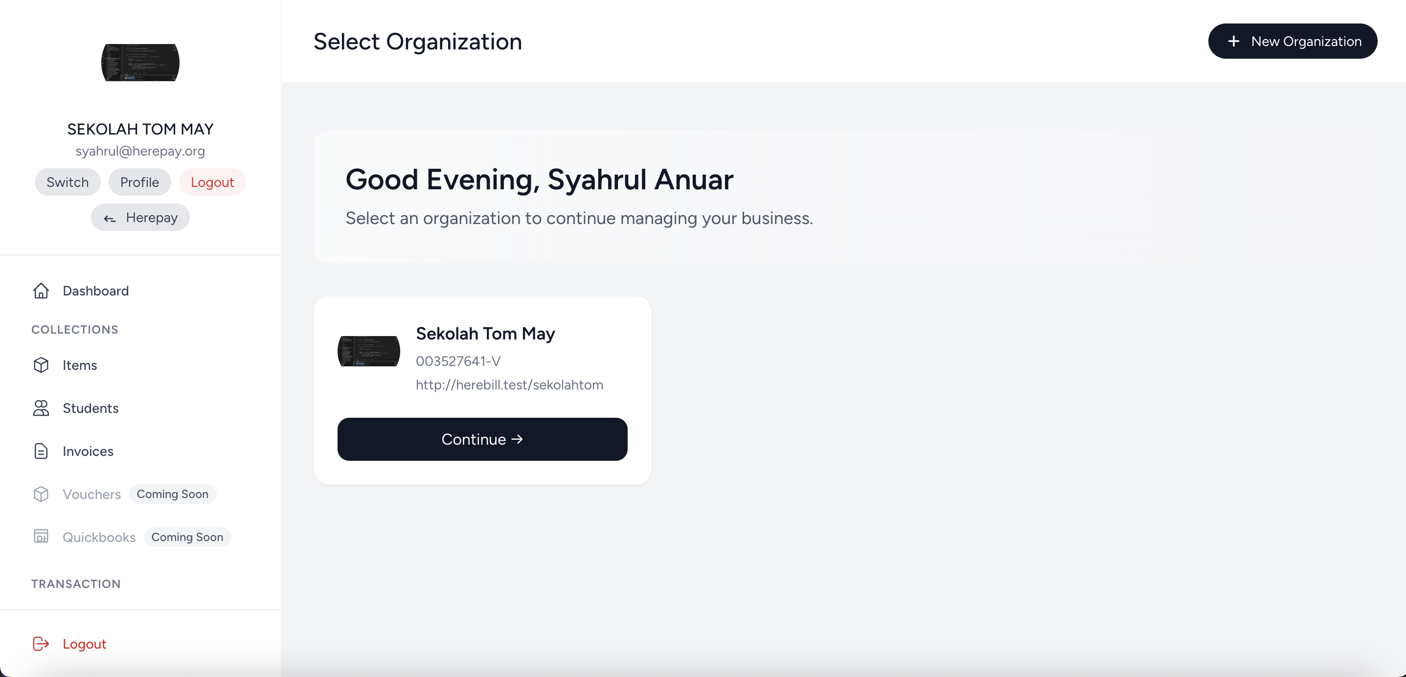 Multiple Organizations